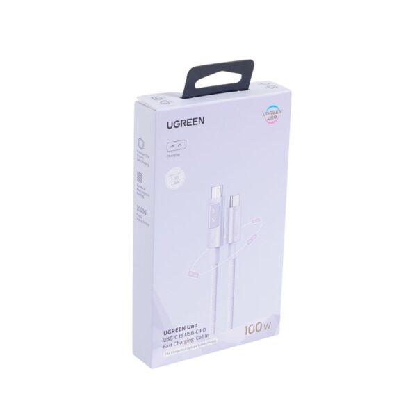 Καλώδιο Φόρτισης UGREEN L509 65092 USB-C σε USB-C PD 100W 1m Μώβ