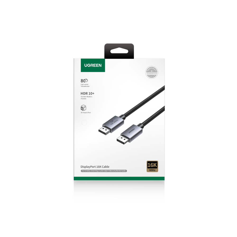 Καλώδιο DP 2.1 M/M 16K/60Hz UGREEN DP131 55567 1m Μαύρο