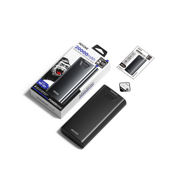 Power Bank 20000mAh 12W WK WP-121 2 Θέσεων Λευκό