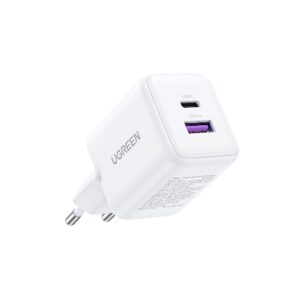 Φορτιστής Σπιτιού GaN PD 30W UGREEN X516 65015 2 Θέσεων Λευκό