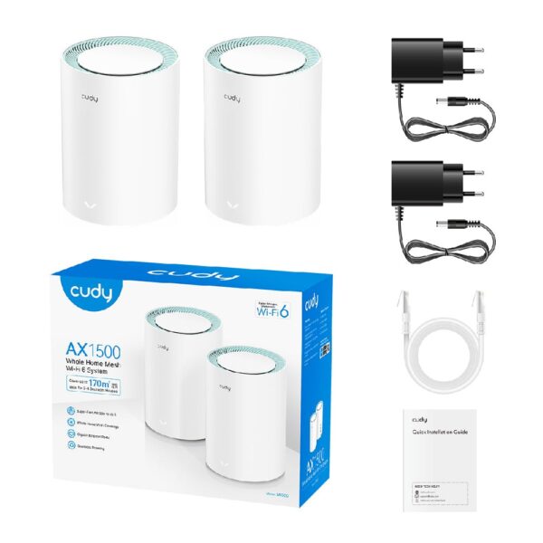 Mesh Cudy M1500 Wi-Fi6 AX1500 Gigabit (2-Pack)