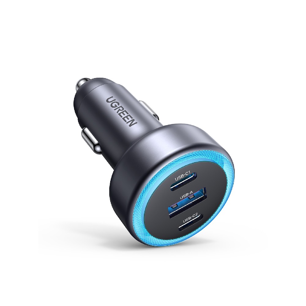 Φορτιστής Αυτοκινήτου 30W UGREEN EC307 45843 3 Θέσεων Γκρί