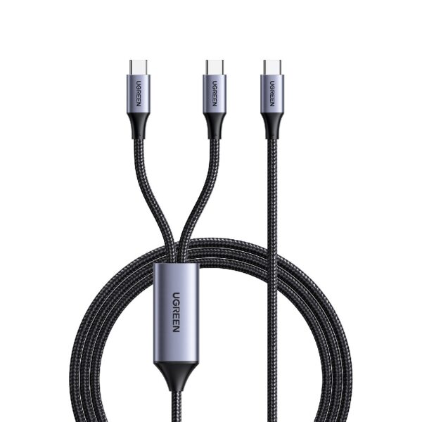 Καλώδιο Φόρτισης UGREEN US561 35087 USB-C σε 2x USB-C PD 100W 1.5m Μαύρο