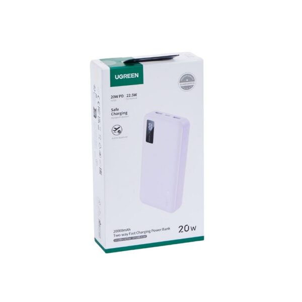 Power Bank 20000mAh PD 20W UGREEN PB312 65590B 3 Θέσεων Μωβ