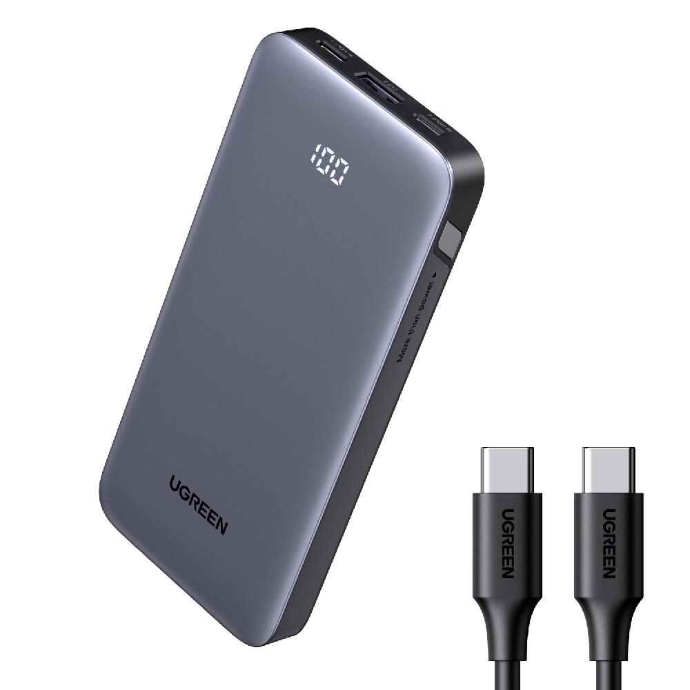 Power Bank 10000mAh PD 30W UGREEN PB535 55994B 3 Θέσεων Γκρι