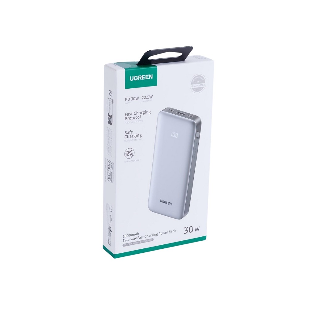 Power Bank 10000mAh PD 30W UGREEN PB535 55994B 3 Θέσεων Γκρι