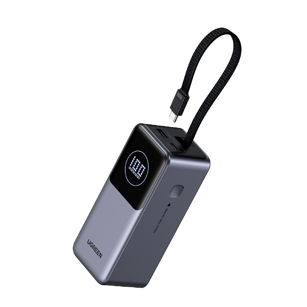 Power Bank 20000mAh PD 130W UGREEN PB723 55365B 2 Θέσεων, με καλώδιο USB-C Γκρι