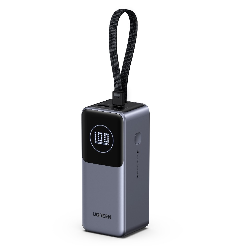 Power Bank 20000mAh PD 130W UGREEN PB723 55365B 2 Θέσεων, με καλώδιο USB-C Γκρι