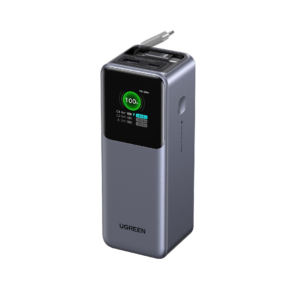 Power Bank 20000mAh PD 165W UGREEN PB726 55987B 2 Θέσεων, με καλώδιo USB-C 100W Γκρι