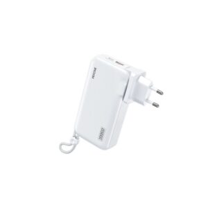 Power Bank 10000mAh PD 22,5W WK WP-118 2 Θέσεων, με καλώδιο Lighting/USB-C Λευκό