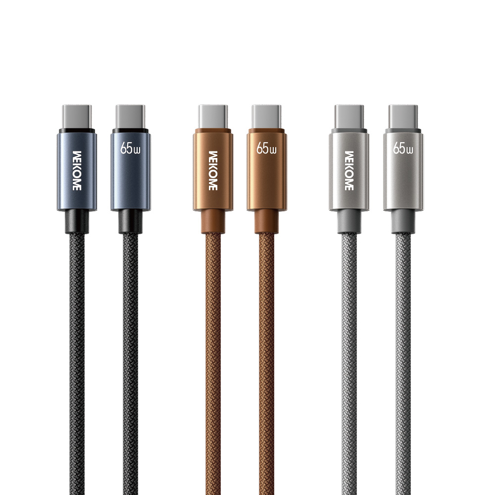 Καλώδιο Φόρτισης WK WDC-64 USB-C σε USB-C PD 65W 1.2m Καφέ