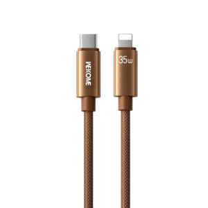 Καλώδιο Φόρτισης WK WDC-65 USB-C σε Lightning PD 35W 1.2m Καφέ