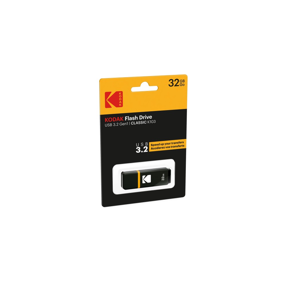 0284818 USB Stick Kodak K103 32GB Usb 3.2 Gen1 Μαύρο