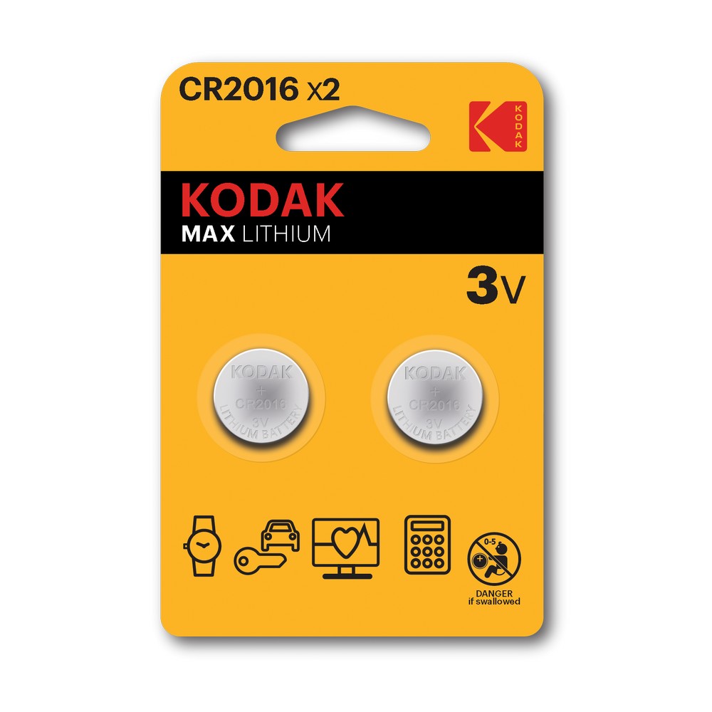 0284852 Μπαταρίες Λιθίου Kodak CR2016 (2τμχ)