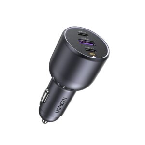 Φορτιστής Αυτοκινήτου 130W UGREEN EC705 55511 3 Θέσεων, με καλώδιο USB-C 100W Γκρί