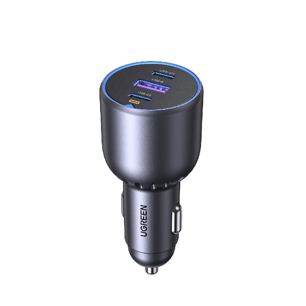 Φορτιστής Αυτοκινήτου 130W UGREEN EC705 55511 3 Θέσεων, με καλώδιο USB-C 100W Γκρί