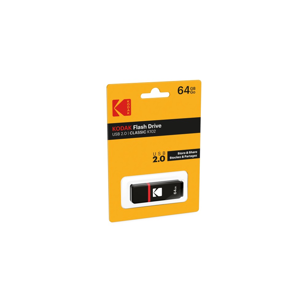 0284958 USB Stick Kodak K102 64GB Usb 2.0 Μαύρο