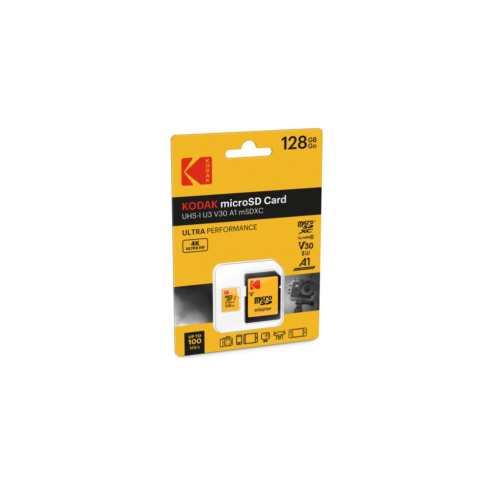 Κάρτα Μνήμης Micro SDHC Kodak 128GB UHS-I U3 V30