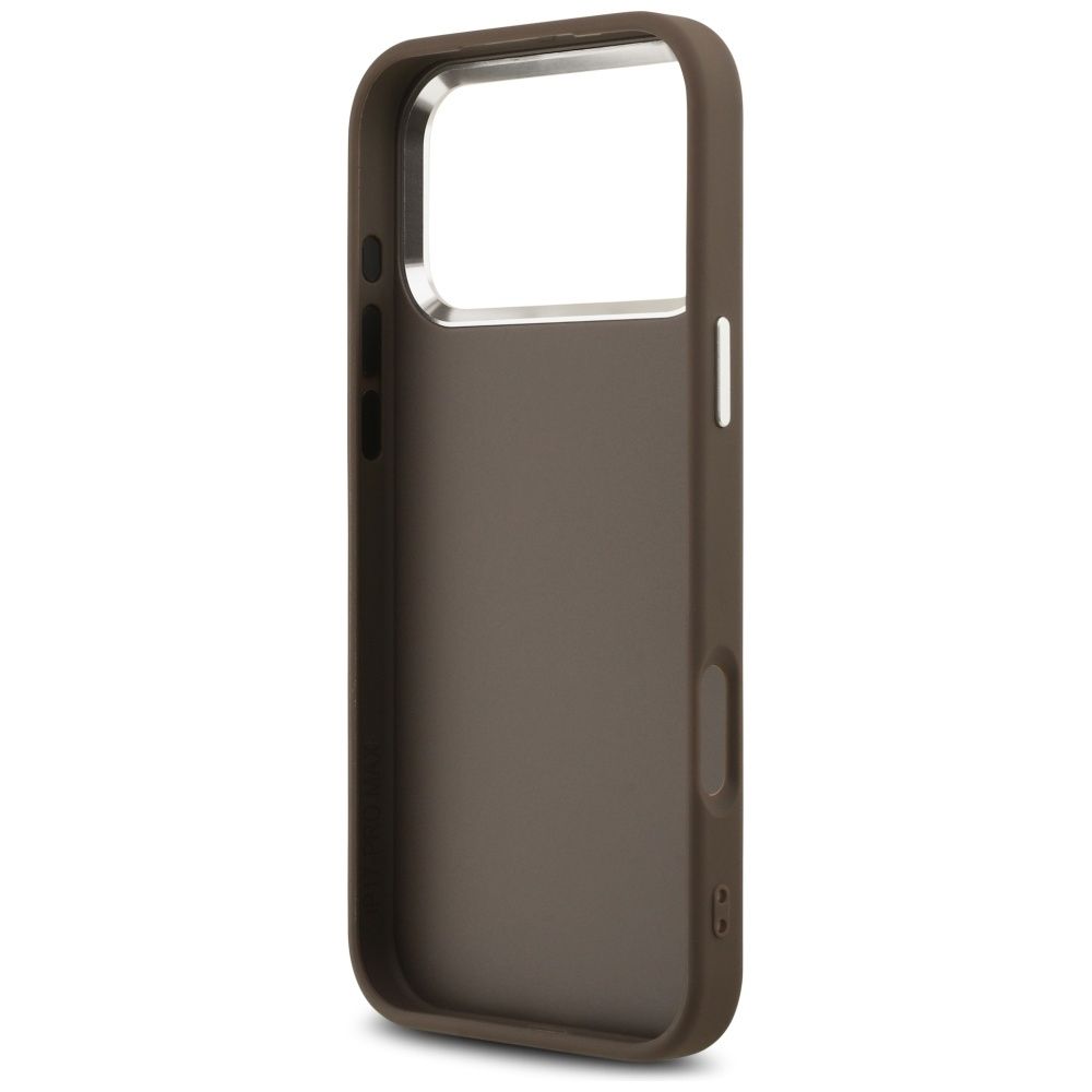 030c0ea9672bc724d60c44f2f0e0caa0 GUESS case for IPHONE 17 Pro Max GUHCP17XP4G4SMCW (4G PU Leather Case with Big 4G and Classic Logo and Silver Metal Camera Frame) brown