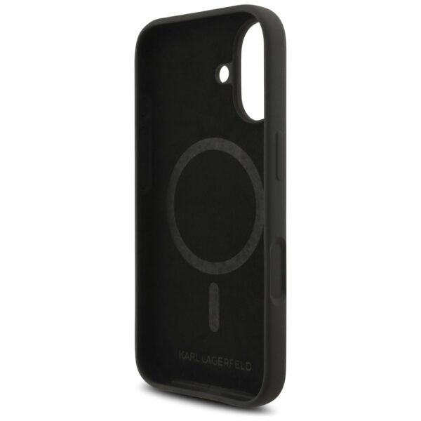 KARL LAGERFELD case for IPHONE 17 compatible with MagSafe KLHMP17SSCMKCRHK (Silicone KC Body Ring) black