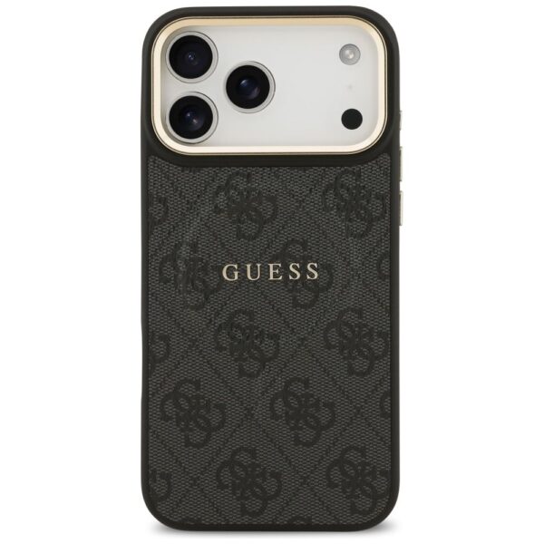 GUESS case for IPHONE 17 Pro Max compatible with MagSafe GUHMP17XP4MSEGCK (PU 4G W/ Classic) black