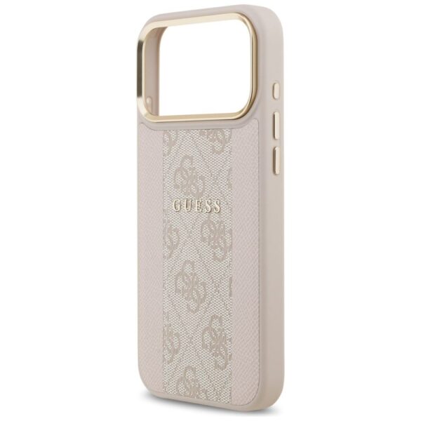 03ea90e0e38c0ccde7c9b3c0746b395a GUESS case for IPHONE 17 Pro Max compatible with MagSafe GUHMP17XPG4SEMCP (PU W/ 4G Stripe) pink