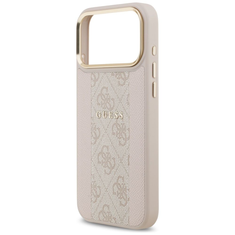 03ea90e0e38c0ccde7c9b3c0746b395a GUESS case for IPHONE 17 Pro Max compatible with MagSafe GUHMP17XPG4SEMCP (PU W/ 4G Stripe) pink