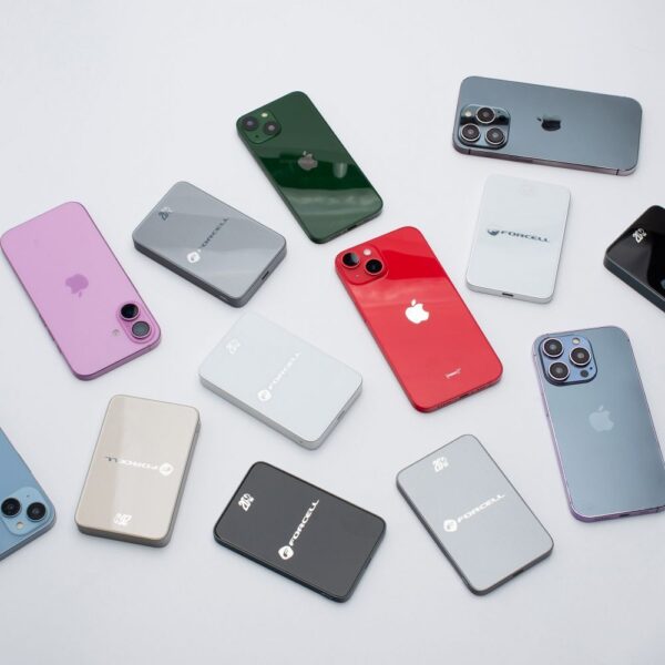 Powerbank compatible with MagSafe Forcell F-Energy SuperSlim F10K8 QC4.0 PD3.0 15W 10000 mAh titanium desert