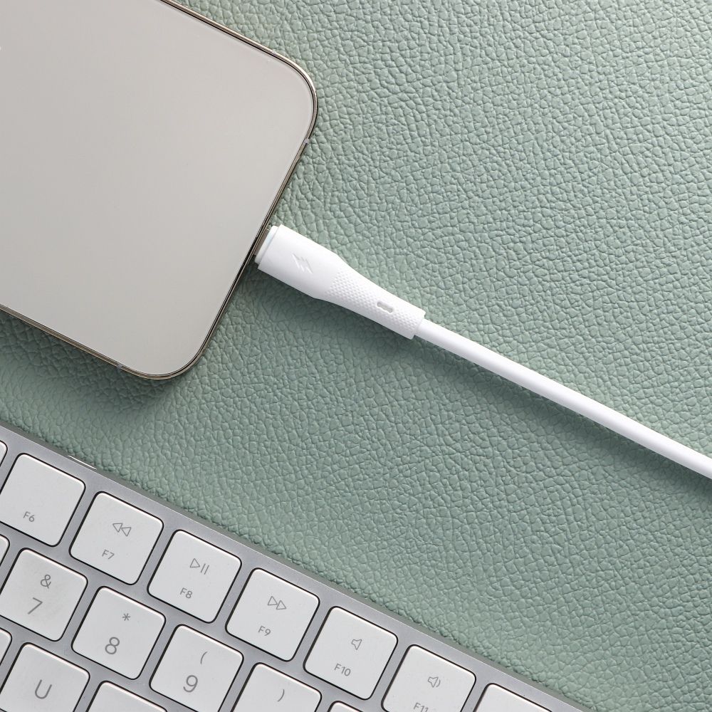 FORCELL F-ENERGY C343 cable USB A to Lightning 2,4A 12W Silicone 1 m white