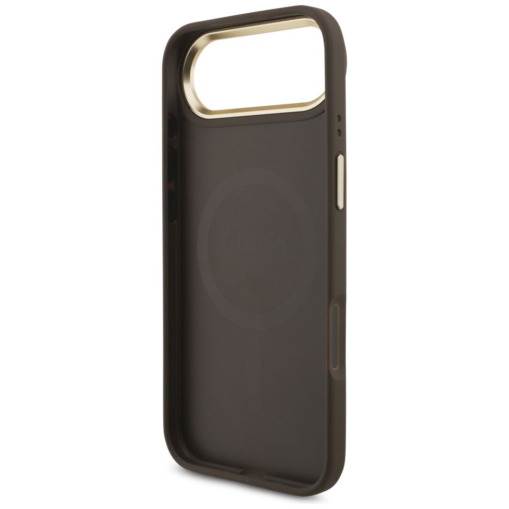 04f2276301a822fcc89aa37de1bd4cb8 GUESS case for IPHONE 17 Air compatible with MagSafe GUHMP17MP4G4DCSW (PU W/ Strass Logo & Big Strap Metal Buttons) brown