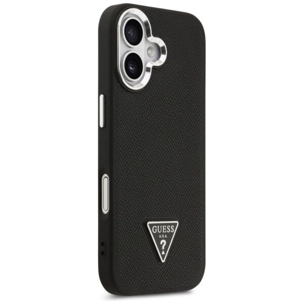 05d9a559e76765860cb3b8ba95b2c08a GUESS case for IPHONE 17 compatible with MagSafe GUHMP17SPGTSPSK (Grained PU Triangle Logo) black