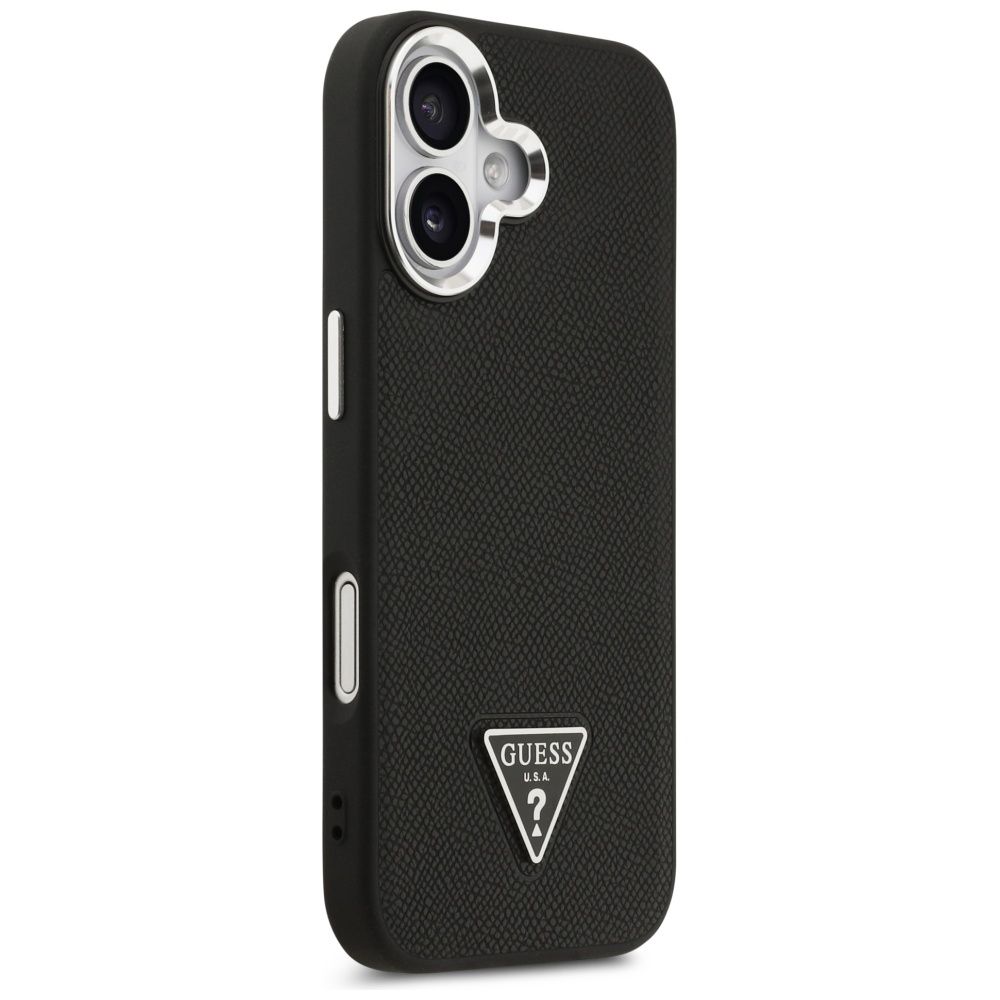 05d9a559e76765860cb3b8ba95b2c08a GUESS case for IPHONE 17 compatible with MagSafe GUHMP17SPGTSPSK (Grained PU Triangle Logo) black