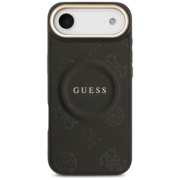 0675a8caa09d246ea52c16a1c628def9 GUESS case for IPHONE 17 Air compatible with MagSafe GUHMP17MPSAMSECK (PU W/ Peony Hot Stamp) black