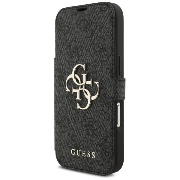 GUESS book case for IPHONE 17 Pro GUBKP17L4GMGGR (PU 4G Metal Logo) black