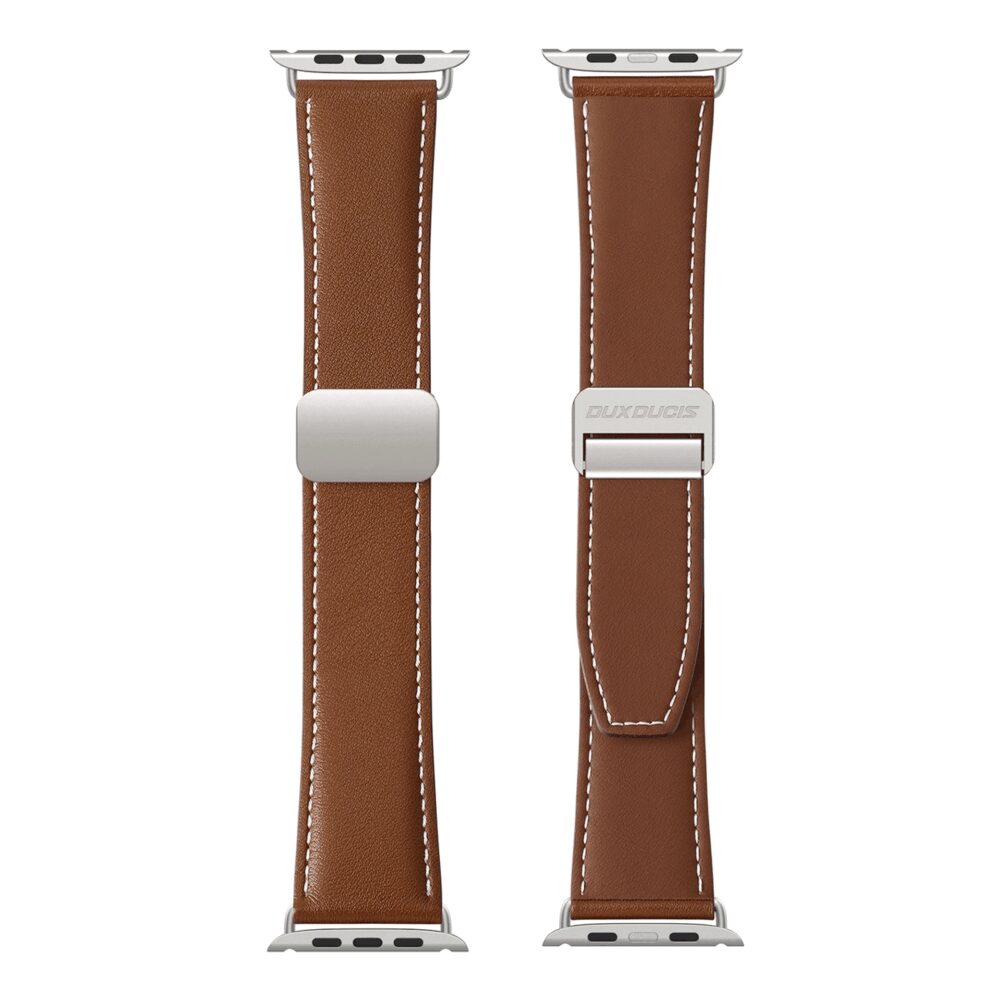 DUX DUCIS strap YA genuine leather for Apple Watch 42 / 44 / 45 / 49 mm brown