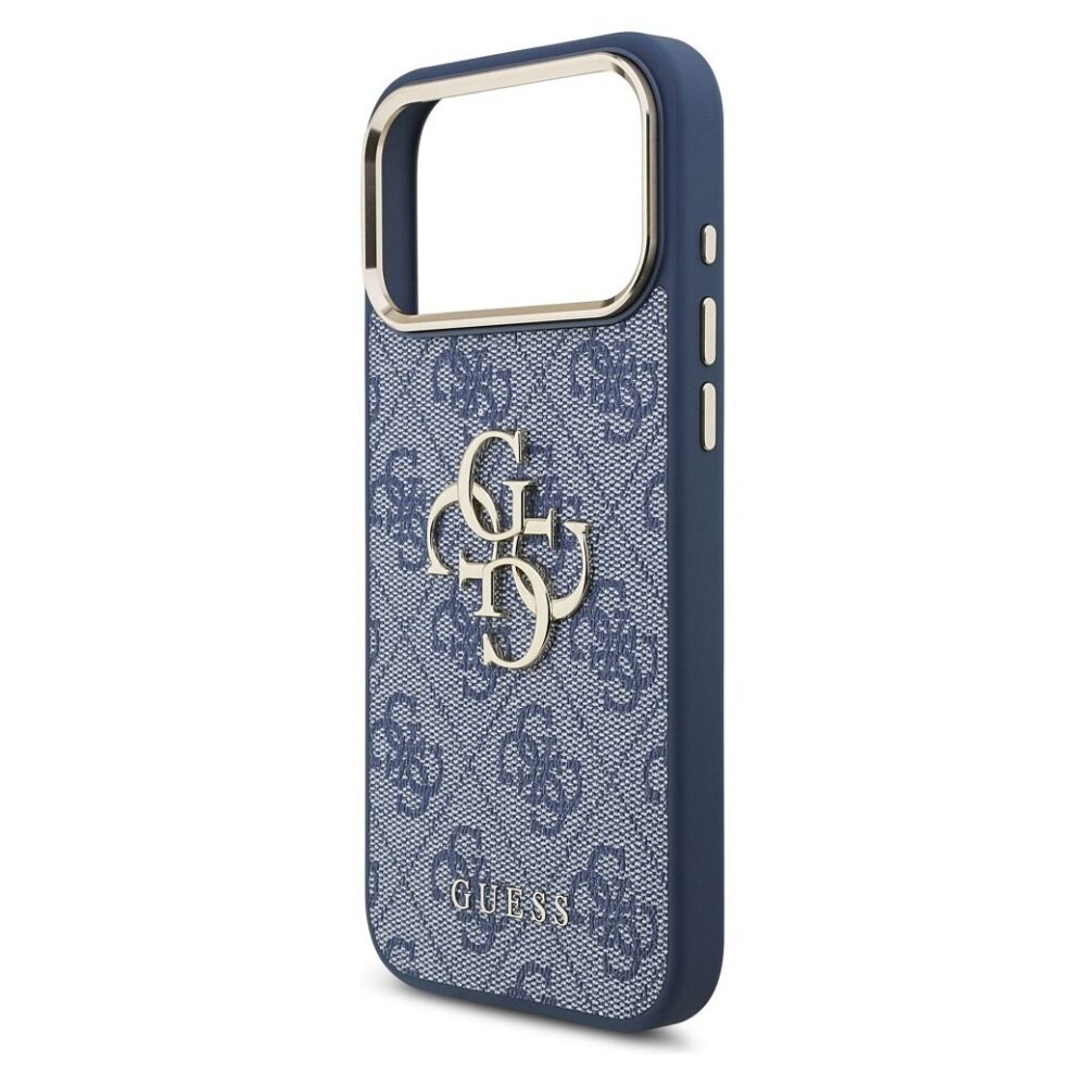 07ade7a8fffb8cc89fa9671271dcfb07 GUESS case for IPHONE 17 Pro Max GUHCP17X4GMGCBL (PU W/ Big 4G Classic Logo) gold blue