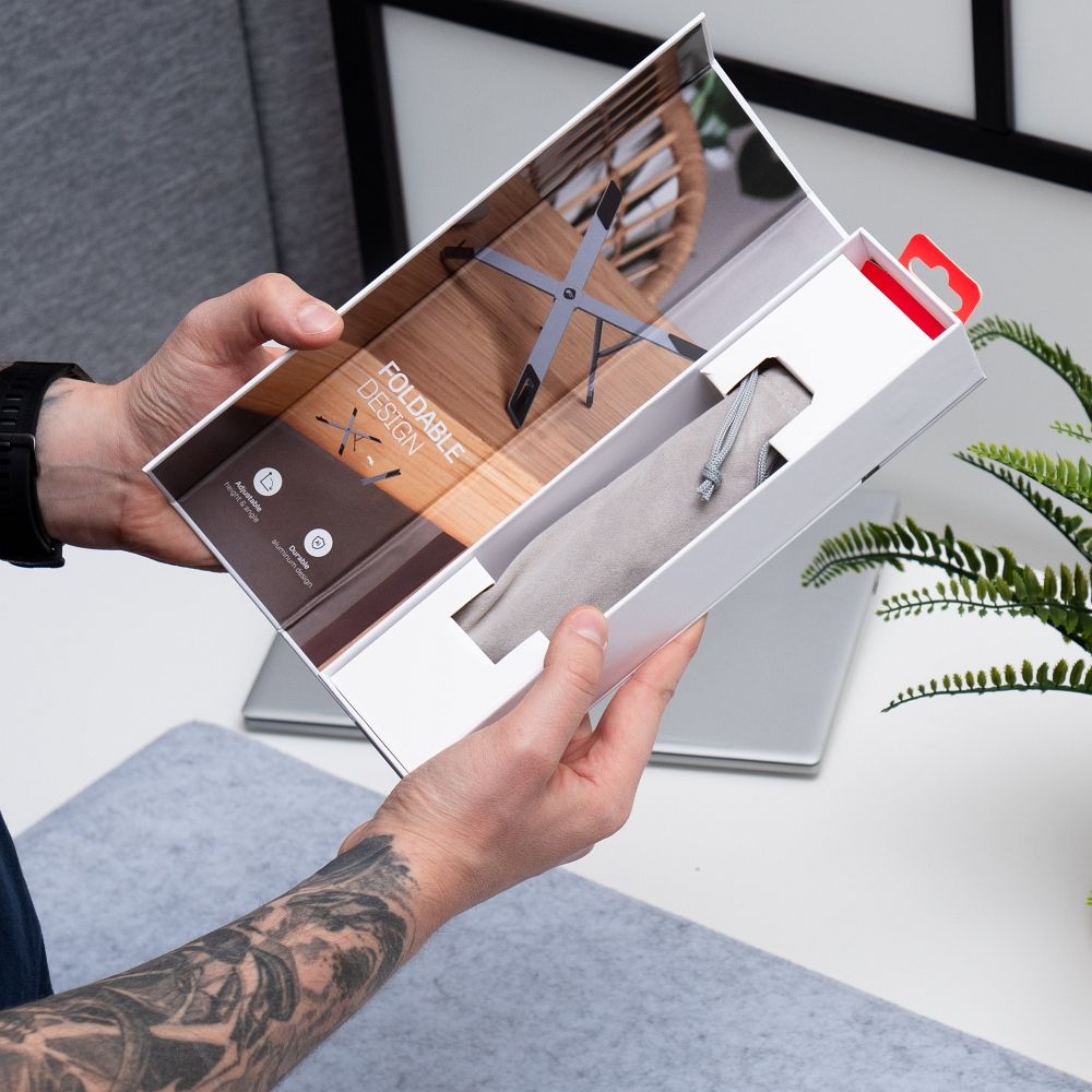 08024982fc3d0a34faa97618b0c0255e Desk holder for laptop / tablet foldable Forcell F-Grip Fold Stand X Pro gray