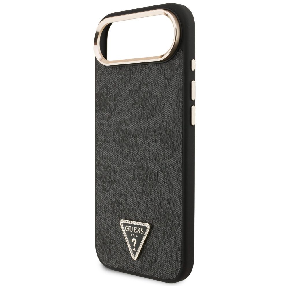 088f20c2dd5320b2be9c391d567f2f79 GUESS case for IPHONE 17 Air compatible with MagSafe GUHMP17MP4GTDGMK (4G PU W/ Triangle Logo) gold black