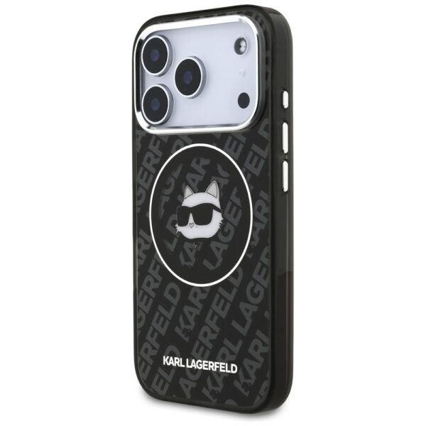 KARL LAGERFELD case for IPHONE 17 Pro Max compatible with MagSafe KLHMP17XHMKBCHOK (IML Choupette Head Logo) black