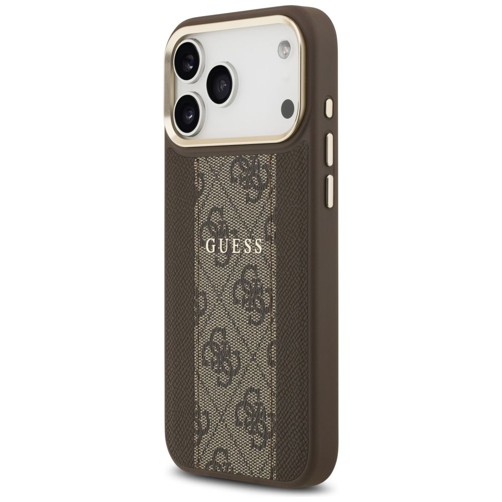 093e435ac9a2f6103da36f75a1206f56 GUESS case for IPHONE 17 Pro Max compatible with MagSafe GUHMP17XPG4SEMCW (PU W/ 4G Stripe) brown