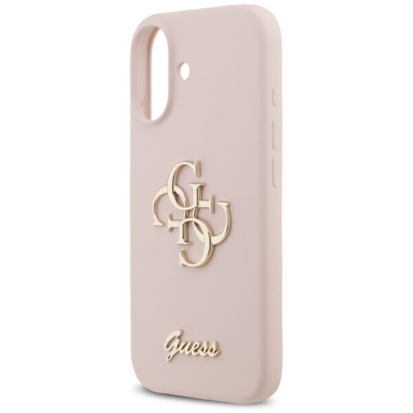 GUESS case for IPHONE 17 GUHCP17SSC4GSMP (Silicone W/ Big 4G Script) pink