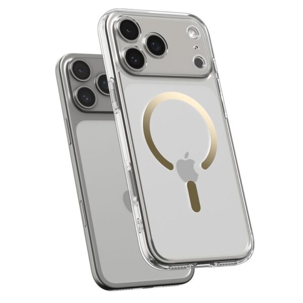0ab3d2cf5418d7fc5b5803ed917d6dc7 SPIGEN case ULTRA HYBRID MAG compatible with MagSafe for IPHONE 17 Pro clear gold