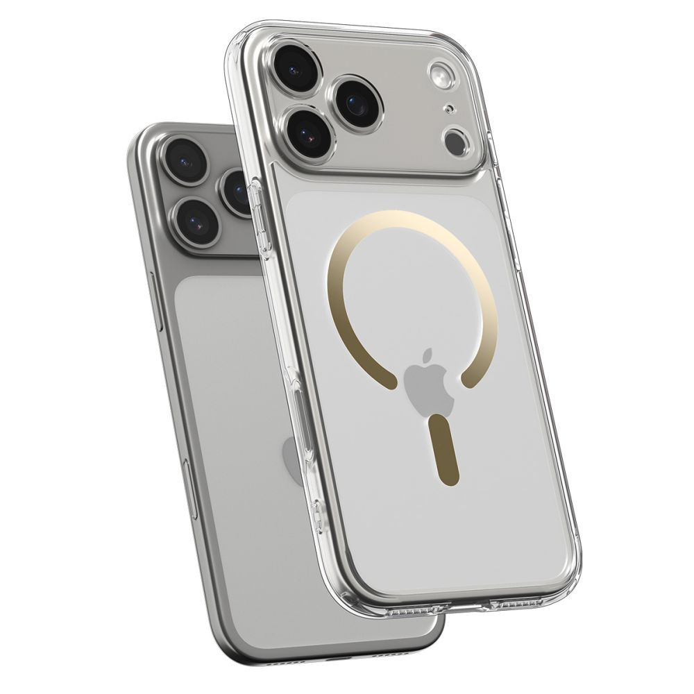 0ab3d2cf5418d7fc5b5803ed917d6dc7 SPIGEN case ULTRA HYBRID MAG compatible with MagSafe for IPHONE 17 Pro clear gold