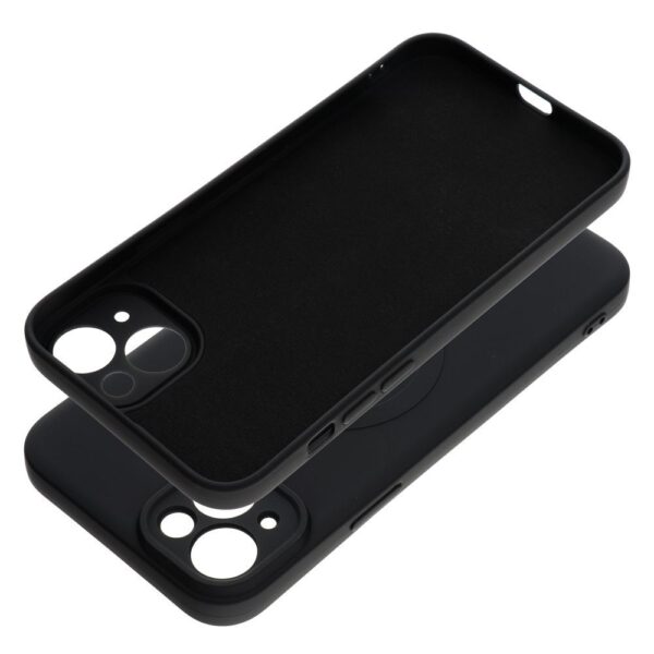 SILICONE MAG COVER case compatible with MagSafe for IPHONE 15 Plus black