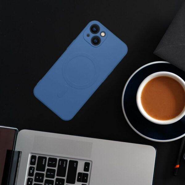 SILICONE MAG COVER case compatible with MagSafe for XIAOMI Redmi 15C blue