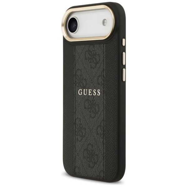 0d27b0b24a14356196145b14abad7f3d GUESS case for IPHONE 17 Air compatible with MagSafe GUHMP17MPG4SEMCK (PU W/ 4G Stripe) black