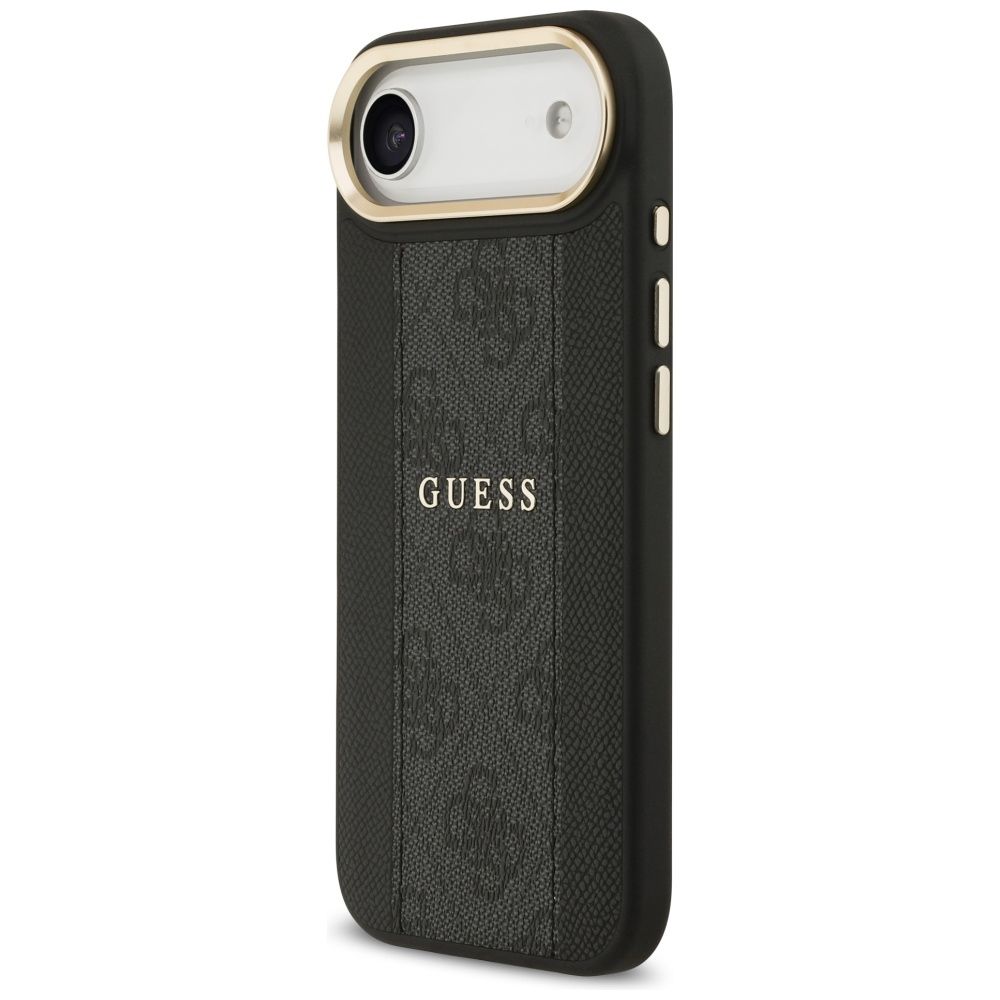 0d27b0b24a14356196145b14abad7f3d GUESS case for IPHONE 17 Air compatible with MagSafe GUHMP17MPG4SEMCK (PU W/ 4G Stripe) black