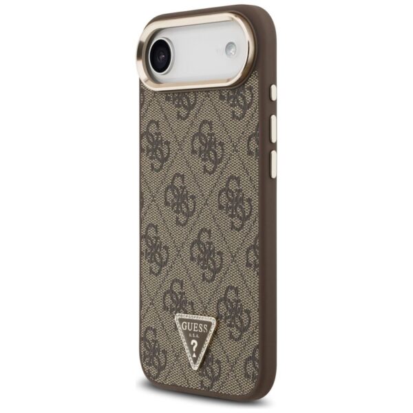 0d56b1b1acdc238d9595c7b1d7a41f49 GUESS case for IPHONE 17 Air compatible with MagSafe GUHMP17MP4GTDGMW (4G PU W/ Triangle Logo) gold brown