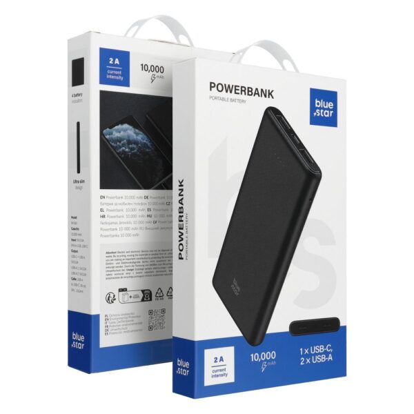 BLUE STAR powerbank 10000 mAh 2A W1061 black