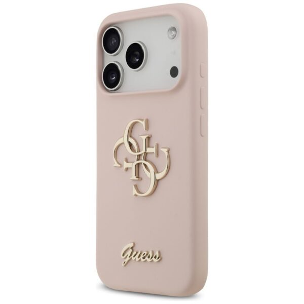 GUESS case for IPHONE 17 Pro GUHCP17LSC4GSMP (Silicone W/ Big 4G Script) pink
